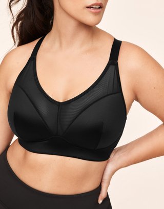 Buy ANESHA Women's Racerback Sports Bra, Moisture-Wicking Sports Bra with  Moderate Support Free Size (28 – 32) Pack of 1 Black Color at